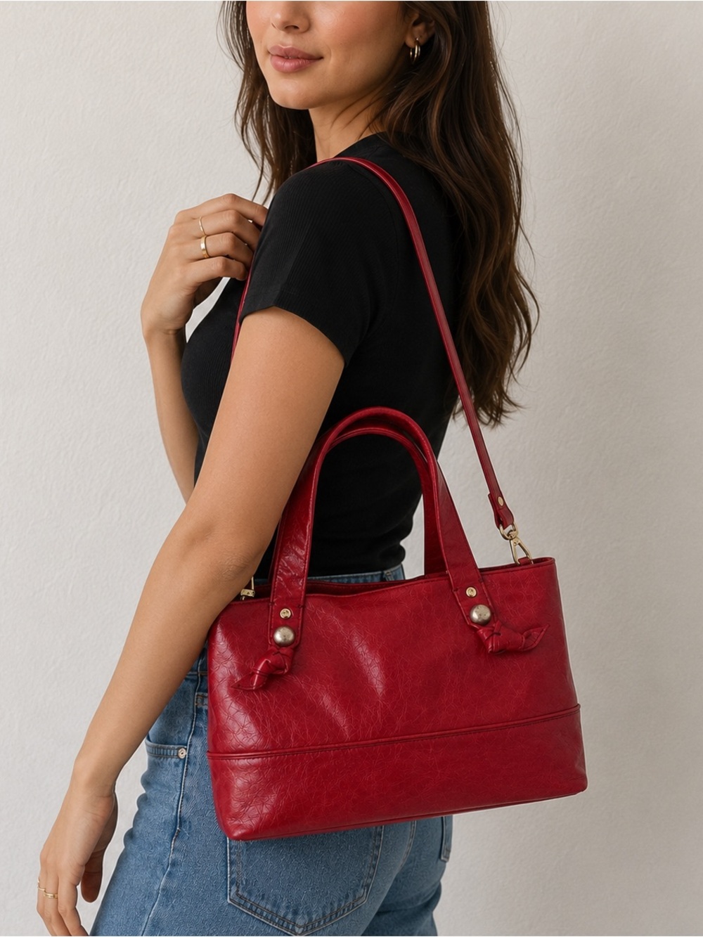 EUC Tre Vero Leather Hobo Purse Shoulder Bag